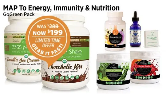 Complete MAP to Energy, Immunity and Nutrition GoGreen Pack product selection